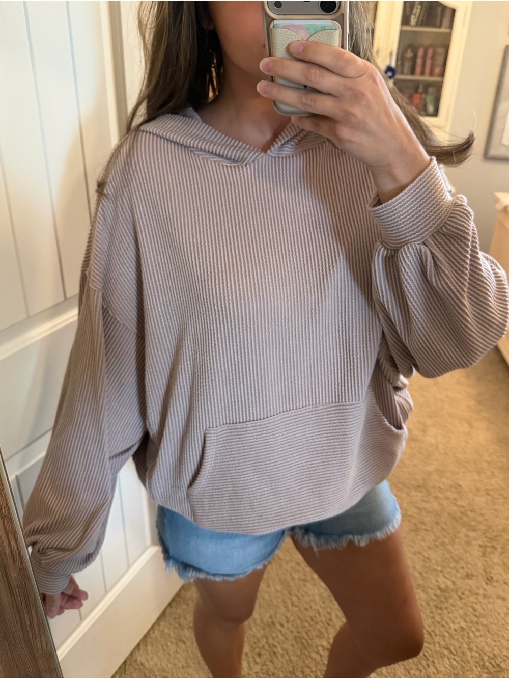 Shop Talulah Springfield Ribbed Sweatshirt- Mauve